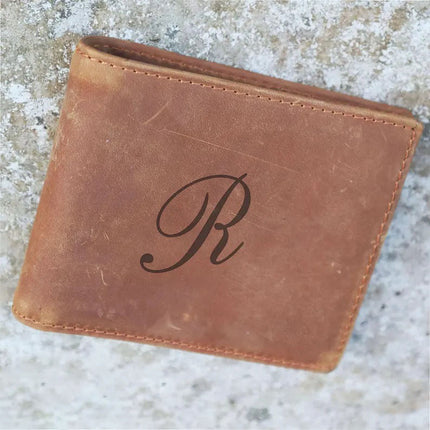 Custom Photo Leather Wallet for Mens, Personalised Photo Engraving Leather Wallet