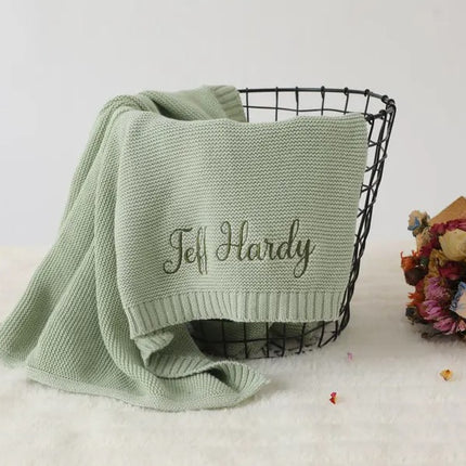 Custom Baby Name Blanket, Embroidered New Born Baby Blanket, Baby Shower Gift