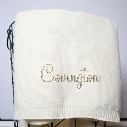 Custom Baby Name Blanket, Embroidered New Born Baby Blanket, Baby Shower Gift