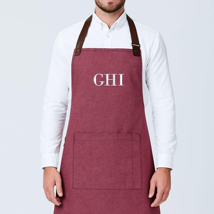 Custom Embroidered Monogram Apron for Women & Men, Personalised Initial Cooking Apron, Kitchen Gift for Chef, BBQ Chef Apron, Baking Present