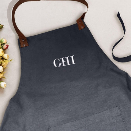 Custom Embroidered Monogram Apron for Women & Men, Personalised Initial Cooking Apron, Kitchen Gift for Chef, BBQ Chef Apron, Baking Present