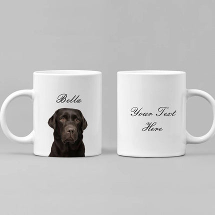 Custom Pet Portrait Photo Mug, Dog Photo and Name Printed Coffee Mug
