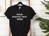 Custom Family Photo Printed T-Shirt, Personalised Text/Photo Matching Shirts, Add Your Designs Here Adults Tops, Customised Logo Print Shirt