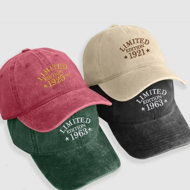 Custom Embroidered Age Cap, Personalized Birthday Hat,  Custom Year Mom/Dad Hat
