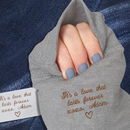 Custom Handwriting Crew Neck Sweatshirt, Handwriting Font Embroidered Wifey Jumper, Wedding Anniversary Date Memorial Gift Feminist Sweater
