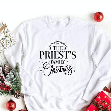 Custom Family Matching Sweater, Personalised Family Name Printed Sweatshirts, Christmas Theme Matching Crewneck Jumper, Unique Family Gifts