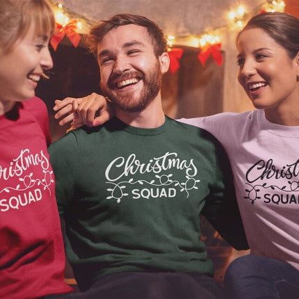 Christmas Squad Matching Sweatshirt, Family Christmas Printed Sweater, Christmas Tribe Matching Sweatshirt, Christmas Evening Friends Outfit