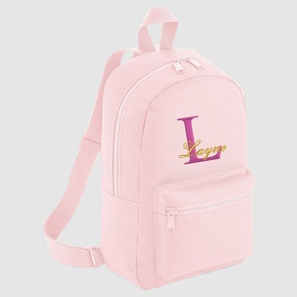 Personalised Kids School Backpack, Custom Name/Initial Embroidered Rucksack, Pre School Children Backpacks, Kids and Toddlers Nursery Bag