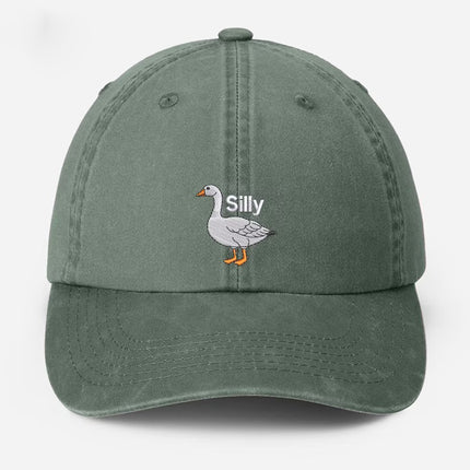 Silly Goose Embroidered Hat, Vintage Silly Goose Baseball Cap, Mom Dad Wildlife Hat