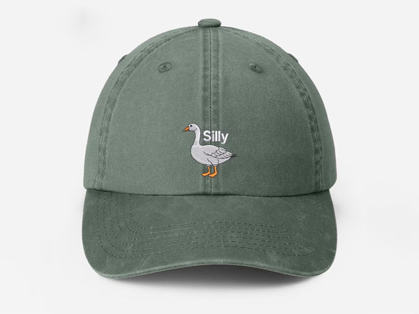 Silly Goose Embroidered Hat, Vintage Silly Goose Baseball Cap, Mom Dad Wildlife Hat, Outdoor Camping Hat, Gift for Dad, Animal Lover Gifts