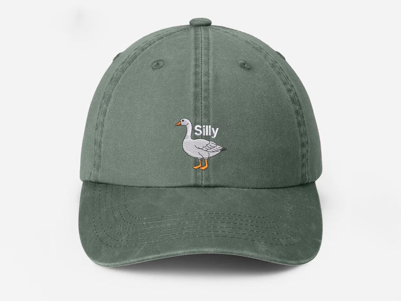 Silly Goose Embroidered Hat, Vintage Silly Goose Baseball Cap, Mom Dad Wildlife Hat, Outdoor Camping Hat, Gift for Dad, Animal Lover Gifts