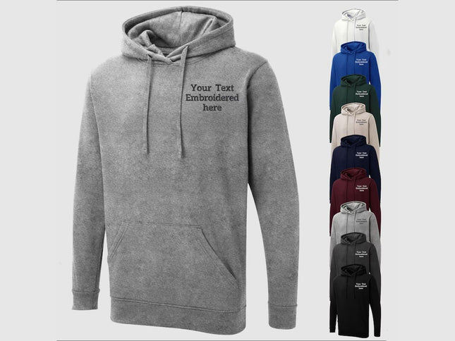 Custom Embroidered Text Hoodie, Personalized Name Hoodie, Monogram Hooded Sweater, Custom Text Jumper, Small Business Gift, Workwear Uniform