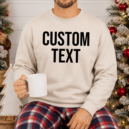 Custom Sweatshirt, Personalized Text/Logo Printed Sweater, Your Text Jumper, Family Matching Tops, Unisex Easyfit Jumper, Slogan Sweatshirts