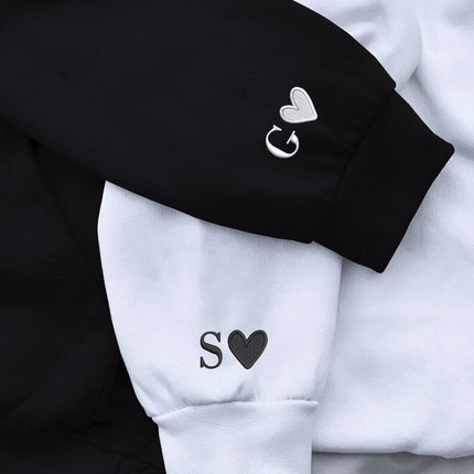 Roman Numeral Hoodie, Embroidered Hoodie, GF BF Couple Matching Sweater, Cotton Anniversary Wedding Special Date Roman Numeral Wifey Jumper
