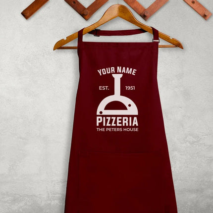 Custom Pizza Apron, Pizza Baking Personalized Apron With Name Unisex Printed Apron, Pizza Oven Cooking Chef With Pen Pocket BBQ Baking Apron