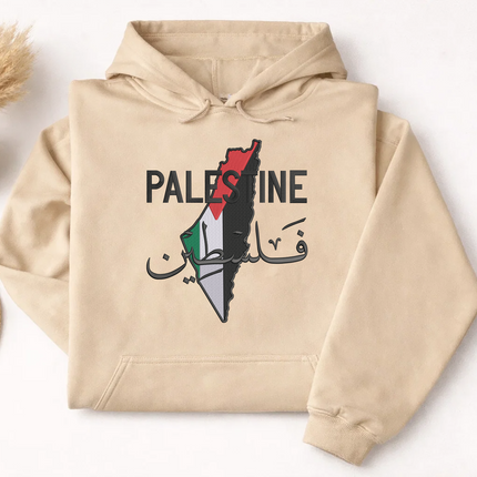 Palestine Arabic Calligraphy Name Pullover Jumper, Adults Sizes Unisex Sweater