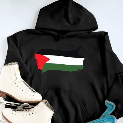 Palestine Flag Hoodie, Support Palestine Gaza Sweatshirt, Palestine Protest Clothing, Save Human Rights Palestinian Outfit