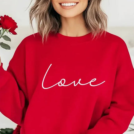 Valentine Love Sweatshirt, Love Printed Sweater for women, Couple Matching Jumper