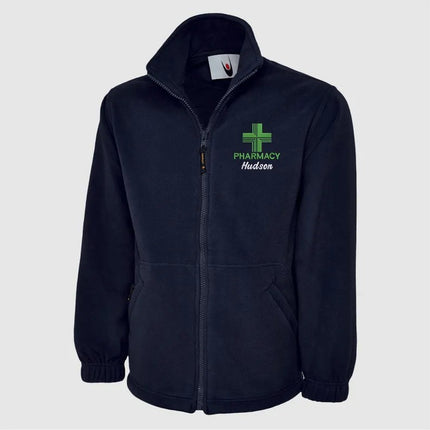 Personalised Pharmacy Fleece Jacket, Embroidered Pharmacist Monogram Fleece, Custom Name Medical Uniform, Workwear Gifts, Pharmacist Gifts