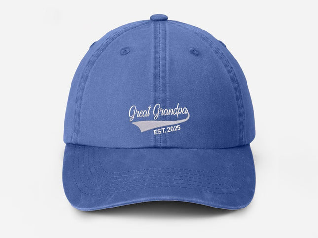 Personalised Great Grandpa Hat, Custom Embroidered Grandpa Hats, New Grandpa Hats
