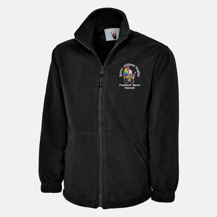 Embroidered Nurse Fleece Jacket, Custom Name Nurse Medical Jacket Uniform, Medical Healthcare Peadiatric Department Childrens Nurse Jacket