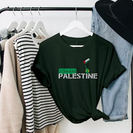 Palestine Tshirt, I Stand with Palestine Shirt, Free Palestine Tees, Freedom for Palestine Protest Tops, Anti Israel Unisex Adult Kids Shirt
