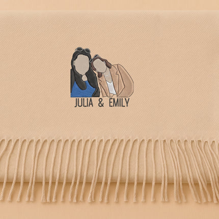 Personalized Portrait from Photo Scarf