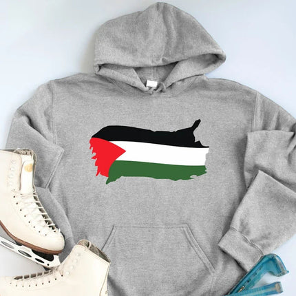 Palestine Flag Hoodie, Support Palestine Gaza Sweatshirt, Palestine Protest Clothing, Save Human Rights Palestinian Outfit