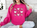 Valentines Day Women Sweatshirt, Valentine Candy Heart Jumper, I Lover You Sweatshirt, Heart Printed Top for Teacher, Valentine Gift for Her