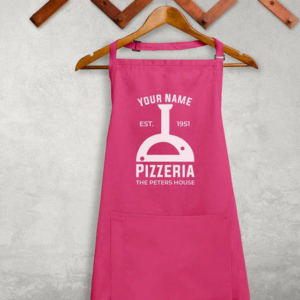 Custom Pizza Apron, Pizza Baking Personalized Apron With Name Unisex Printed Apron, Pizza Oven Cooking Chef With Pen Pocket BBQ Baking Apron