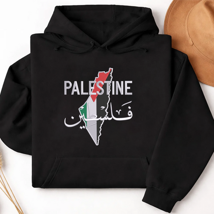 Palestine Arabic Calligraphy Name Pullover Jumper, Adults Sizes Unisex Sweater