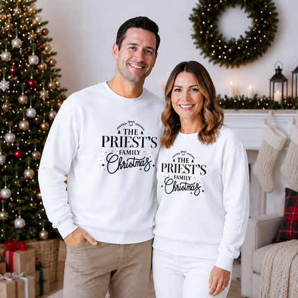 Custom Family Matching Sweater, Personalised Family Name Printed Sweatshirts, Christmas Theme Matching Crewneck Jumper, Unique Family Gifts