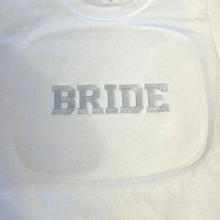 Custom Embroidered Bride T-Shirt, Bride To Be Shirt Bachelorette Couple Matching Bridal Party Engagement Mrs Wedding Gift Comfort Colors Tee