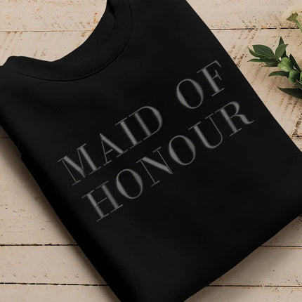 Maid of Honour Embroidered Jumper, Hen Party Bridesmaid Matching Sweatshirts, Bridal Shower Wedding Crewneck Sweaters, Gift for Bride Tribe