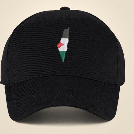 Palestine Baseball Hat, Palestine Country Map Embroidered Cap, Support Palestine Dad Hat, Freedom for Jerusalem Muslims Protest Snapback Cap