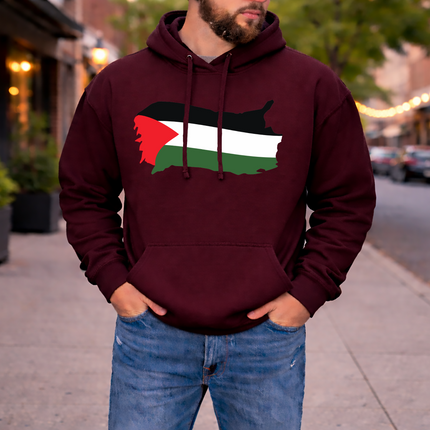 Palestine Flag Hoodie, Support Palestine Gaza Sweatshirt, Palestine Protest Clothing, Save Human Rights Palestinian Outfit