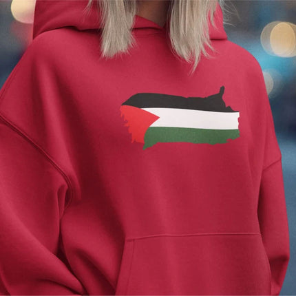 Palestine Flag Hoodie, Support Palestine Gaza Sweatshirt, Palestine Protest Clothing, Save Human Rights Palestinian Outfit