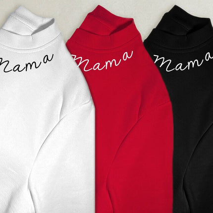 Personalised Mama Sweatshirt, Custom Kids Name On Sleeves Printed Jumper, Xmas Sweaters for Mum, Christmas Mom Birthday Gifts, Xmas Presents
