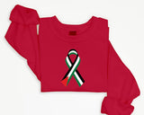 Freedom Palestine Sweatshirt, Palestine Flag Ribbon Sweater, Tribute To Palestine Muslims Jumper, Free Gaza Solidarity Protest Adult Shirts