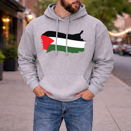 Palestine Flag Hoodie, Support Palestine Gaza Sweatshirt, Palestine Protest Clothing, Save Human Rights Palestinian Outfit