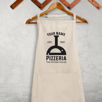 Custom Pizza Apron, Pizza Baking Personalized Apron With Name Unisex Printed Apron, Pizza Oven Cooking Chef With Pen Pocket BBQ Baking Apron