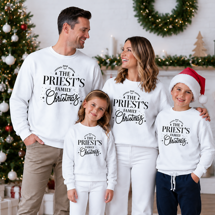 Custom Family Matching Sweater, Personalised Family Name Printed Sweatshirts, Christmas Theme Matching Crewneck Jumper, Unique Family Gifts