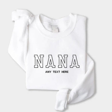 Embroidered Nana Sweatshirt, Custom Kids Name Matching Sweater, Personalised Name Crewneck Jumper, Grandma Sweatshirt, Nana Birthday Gifts