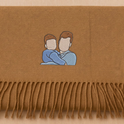 Personalized Portrait from Photo Scarf