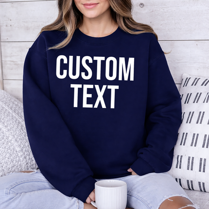 Custom Sweatshirt, Personalized Text/Logo Printed Sweater, Your Text Jumper, Family Matching Tops, Unisex Easyfit Jumper, Slogan Sweatshirts