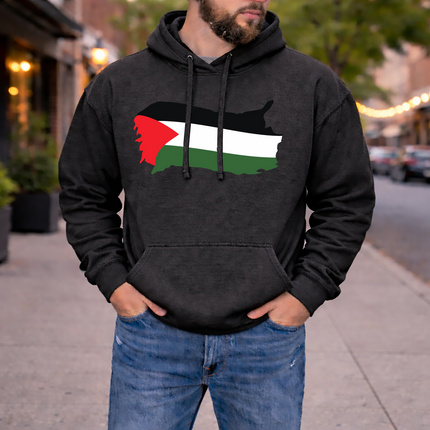Palestine Flag Hoodie, Support Palestine Gaza Sweatshirt, Palestine Protest Clothing, Save Human Rights Palestinian Outfit