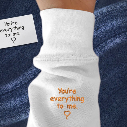 Custom Handwriting Crew Neck Sweatshirt, Handwriting Font Embroidered Wifey Jumper, Wedding Anniversary Date Memorial Gift Feminist Sweater