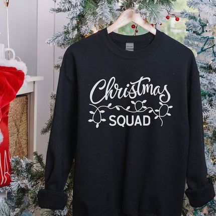 Christmas Squad Matching Sweatshirt, Family Christmas Printed Sweater, Christmas Tribe Matching Sweatshirt, Christmas Evening Friends Outfit