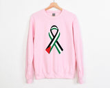 Freedom Palestine Sweatshirt, Palestine Flag Ribbon Sweater, Tribute To Palestine Muslims Jumper, Free Gaza Solidarity Protest Adult Shirts