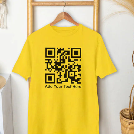 Custom QR Code Scan T-Shirt, Your Text And URL Link Printed Graphic Tees, Comfort Colors Unisex Top, Social Media QR Code Marketing Shirt